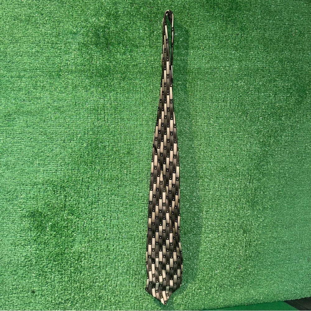 Di Moggio Pure Silk Elegant Black and Gray Men's Tie